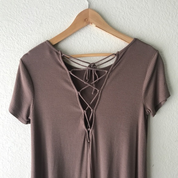 Taupe A line Swing Dress - Picture 1 of 2